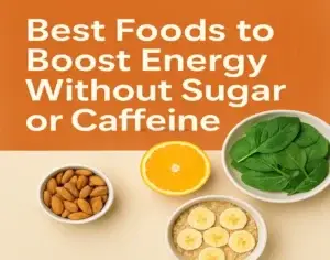 energy boosting foods like oats bananas spinach and almonds without sugar or caffeine