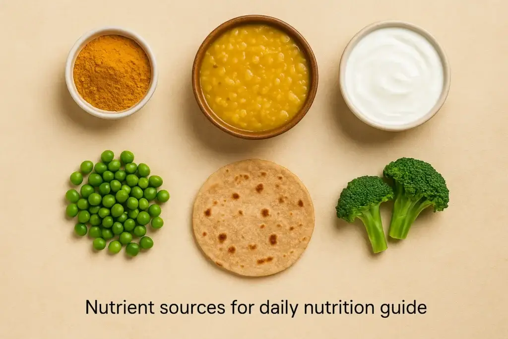 Nutrient sources for daily nutrition guide
