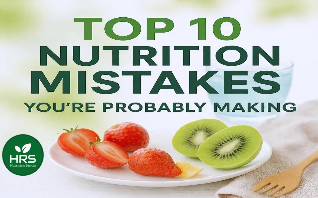 Illustration showing common nutrition mistakes to avoid for better health