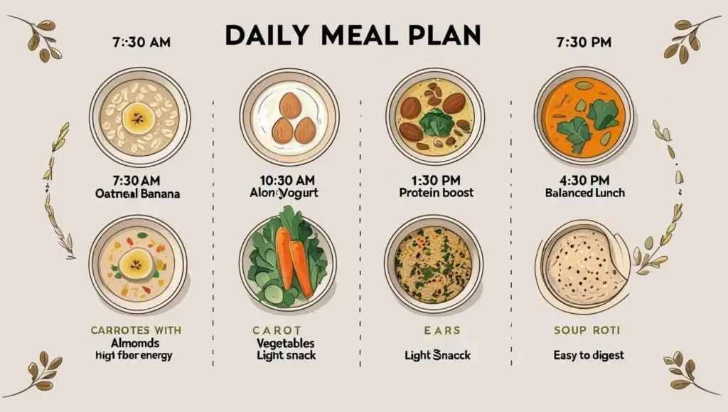 Daily meal plan for energy