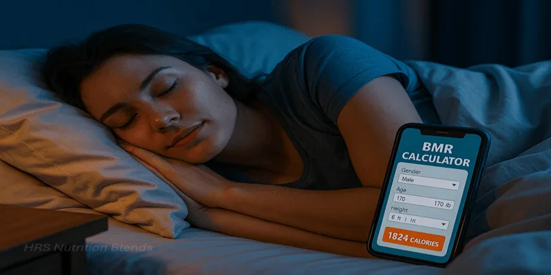 Person sleeping with BMR calculator app to boost metabolism