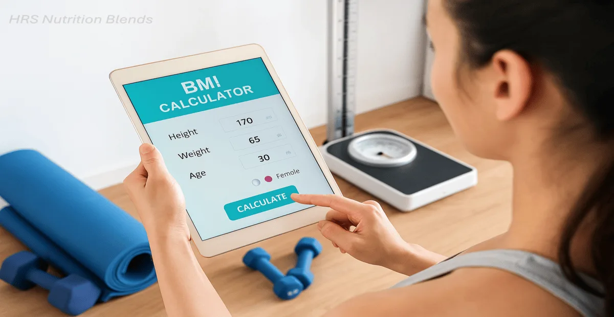 Person using BMI calculator to track health